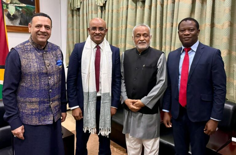 Vice-President Hon. Dr. Bharrat Jagdeo met with Kamlesh D. Patel (Daaji), Spiritual Leader, Author and Global Guide of Heartfulness Meditation.